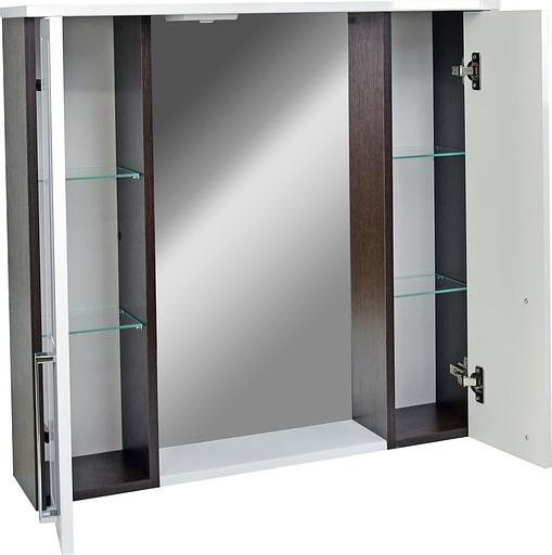 Зеркало-шкаф Мираж 80 DORATIZ 2711.110, белый, венге фото 3