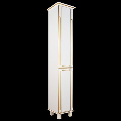 Пенал Аттика 35 DORATIZ 2712.296, белый патина серебро, с полками фото 1