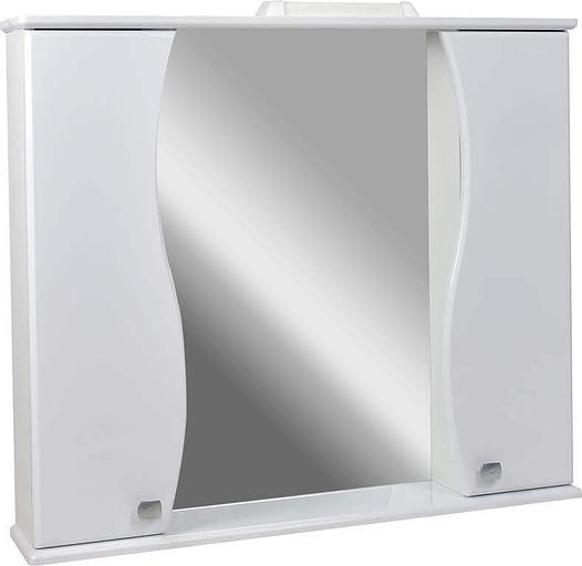 Зеркало-шкаф Элегант 85 DORATIZ 2711.051, белый с подсветкой фото 2
