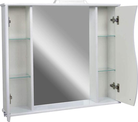 Зеркало-шкаф Элегант 85 DORATIZ 2711.051, белый с подсветкой фото 3