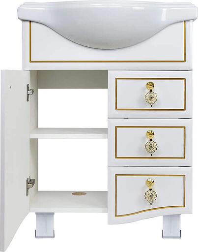 Тумба Жасмин 65 DORATIZ 9911.772, белая золото, под умывальник Классик 65 фото 3