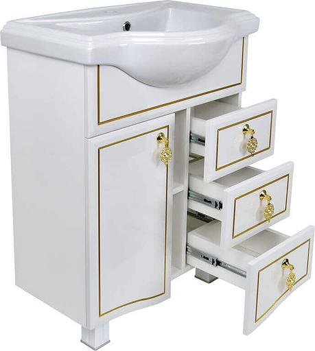 Тумба Жасмин 65 DORATIZ 9911.772, белая золото, под умывальник Классик 65 фото 4
