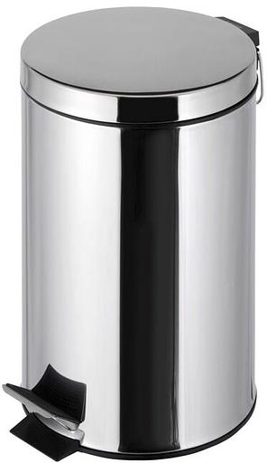 Мусорное ведро - урна с педалью G-teq 12л нержавеющая сталь, зеркальная фото 1