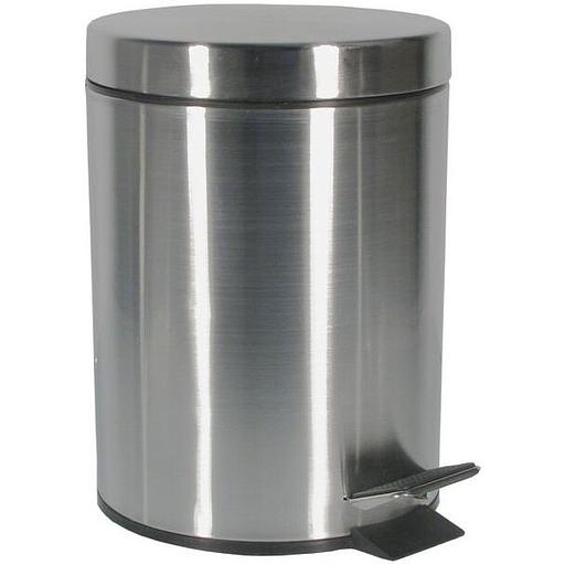 Мусорное ведро - урна с педалью G-teq 12л шлифованная нержавеющая сталь, матовая фото 1