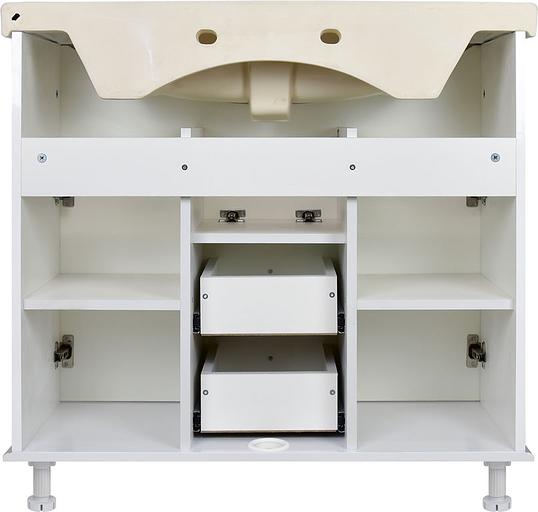 Тумба Аттика 85 DORATIZ 9912.321, белая патина серебро, под умывальник фото 5