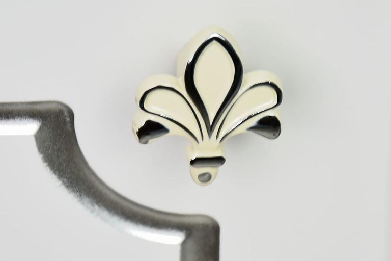 Тумба Соренто 85 DORATIZ 9912.333, белая, патина серебро фото 2