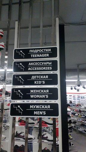 Навигационная пластиковые табличка для магазина фото 1