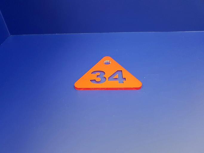 Номерок камеры хранения акриловый. фото 3