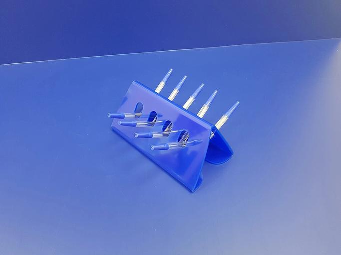 Подставка для ручек карандашей кистей 9 секции.(домик цвет синий) фото 2