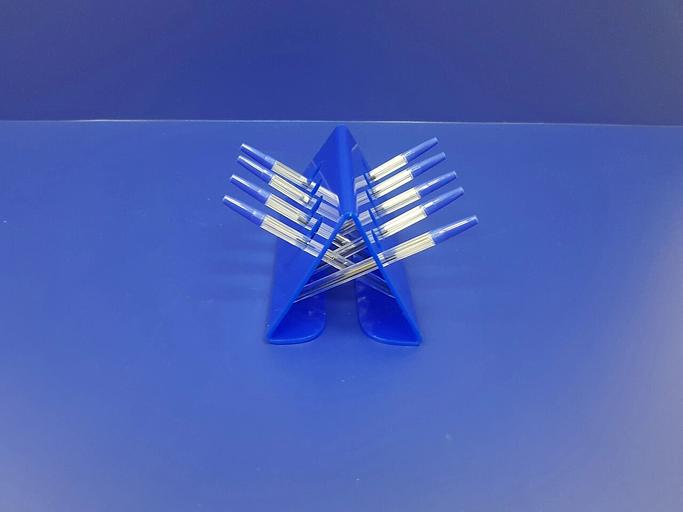 Подставка для ручек карандашей кистей 9 секции.(домик цвет синий) фото 3