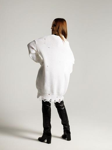 Свитер женский, оверсайз дырявый теплый - SANIYA, Опт фото 2