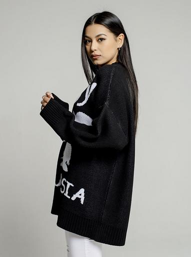 Свитер оверсайз вязаный с принтом чебурашка - SANIYA, Опт фото 3