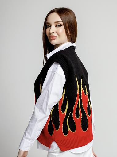 Жилет женский вязаный, трикотажный оверсайз, весна - SANIYA, Опт фото 3