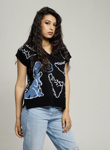 Жилет вязаный трикотажный для школы - SANIYA, Опт фото 2