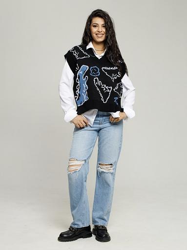 Жилет вязаный трикотажный для школы - SANIYA, Опт фото 3