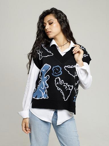 Жилет вязаный трикотажный для школы - SANIYA, Опт фото 5