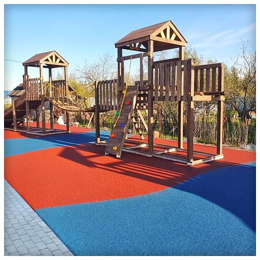 Бесшовное покрытие из резиновой крошки однослойное фото 1