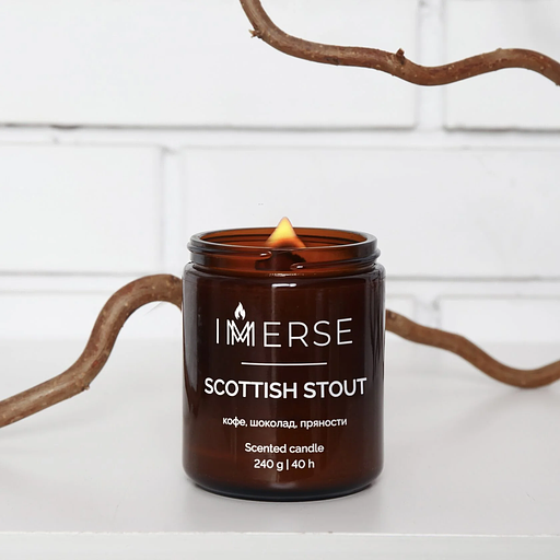 Ароматическая свеча Immerse «Scottish stout» 240 мл ОПТ фото 2