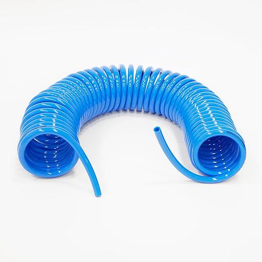 Трубка спиральная пневматическая PU «KONEKT» 6x4 мм синяя 10 м фото 1