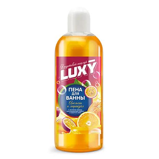 Пена для ванны Luxy «Фруктовый поцелуй» 1 л с мерной пробкой апельсин и маракуйя ОПТ фото 1
