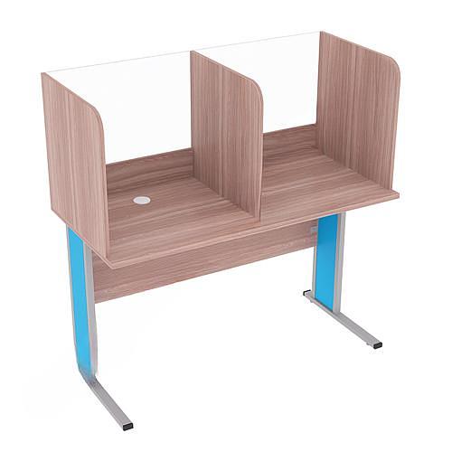 ШS 0259. Стол лингафонный двухместный 1200х600х750х1300 (Столешница 22 мм) ОПТ фото 1