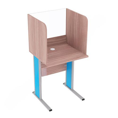 ШS 0258. Стол лингафонный одноместный 700х600х750х1300 (Столешница 22 мм) ОПТ фото 1
