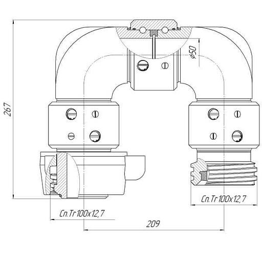 Колено шарнирное КШ-70.00.000 фото 2