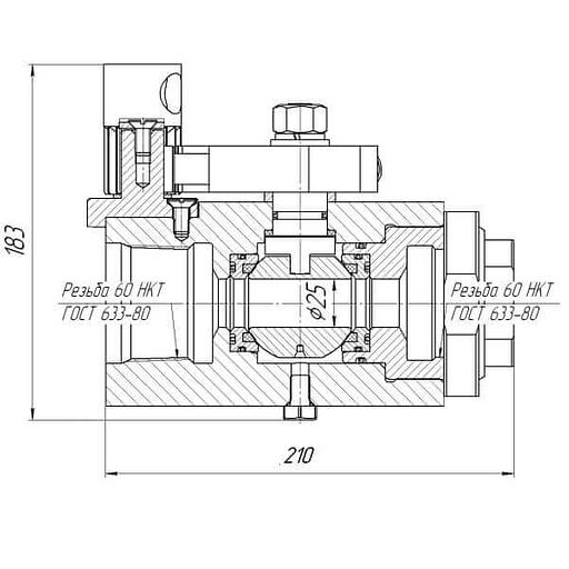 Кран шаровый АСК 25.70.000-01 фото 2