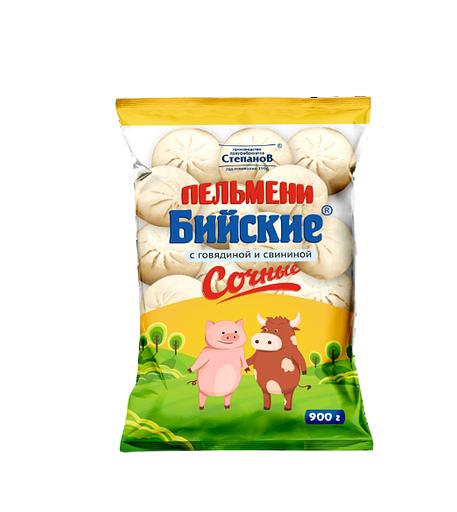 Пельмени «Сочные» с говядиной и свининой «Бийские», 900 г ОПТ фото 1