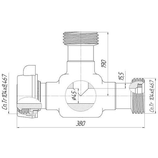 Тройник в сборе АСКТР-50.110.000A фото 2