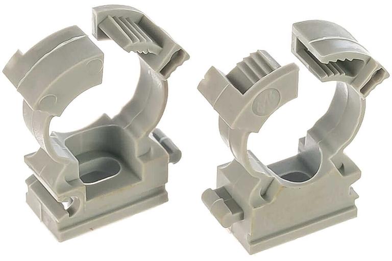 Клипса с замком для крепления труб 16 мм ОПТ фото 1