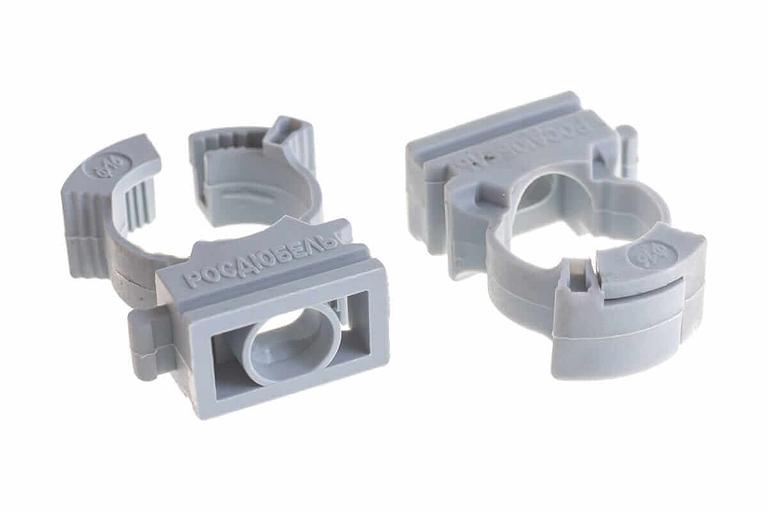 Клипса с замком для крепления труб 25 мм ОПТ фото 3