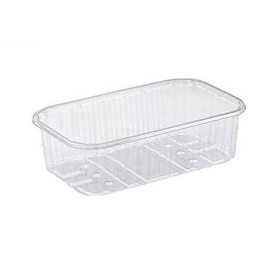 Пластиковый лоток для ягод и микрозелени 500 г прозрачный, опт фото 1