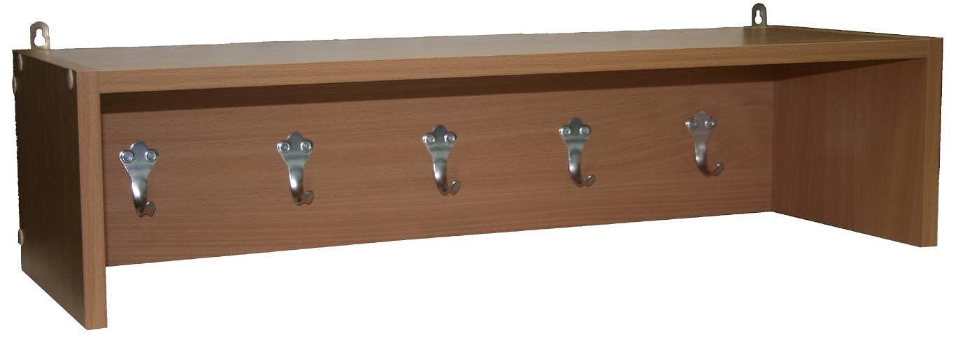 Вешалка настенная с полкой — ВШ-2 эконом-класса для строительных бытовок и вагончиков фото 1