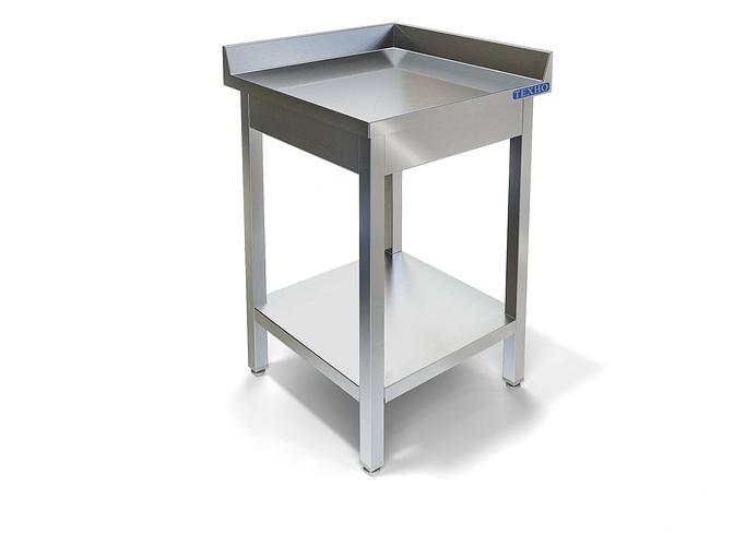 Стол угловой разделочный, каркас труба, полка сплошная СПП-233/808У (800x800x850 мм) фото 1