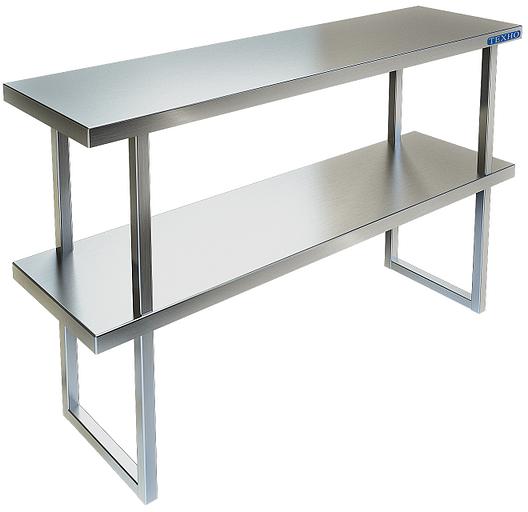 Полка настольная раздаточная в общепит двухъярусная ПН-820/904 (900x400x800 мм) фото 1