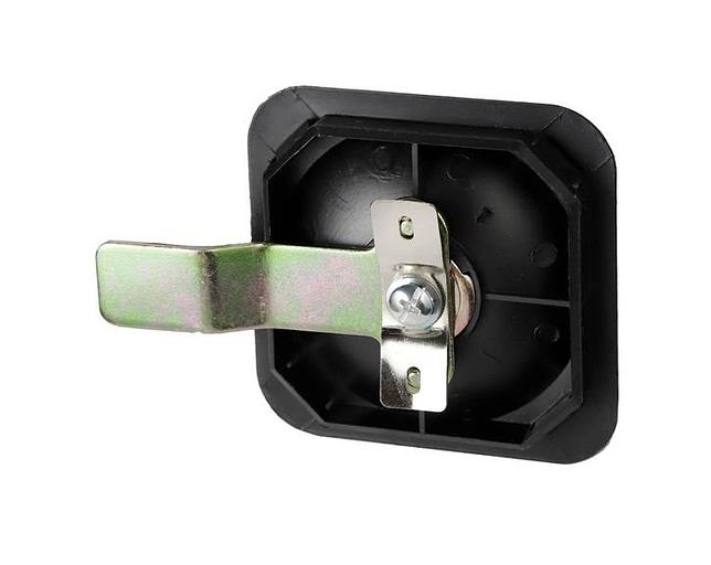 Мебельный замок ЗМ 053-р ригельный, ручка хром, изогнут фото 2