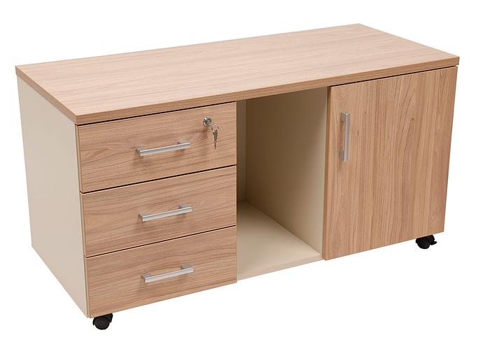 Тумба для оргтехники NPW-410 вяз натуральный/бежевый фото 1