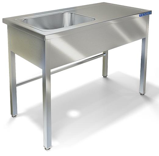 Стол разделочный без борта, с одной ванной моечной СП-530/1300Л (1300x600x850 мм) фото 1