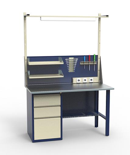 Верстак слесарный рабочий однотумбовый СВ-1Т.03.00.14_сб2 фото 1