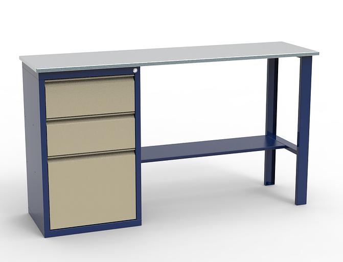 Верстак для гаража металлический однотумбовый ЛВ-1Т.03.00_сб3 фото 2