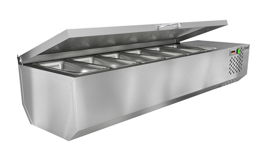 Витрина охлаждаемая настольная С крышкой МВО-520 (1970x385x290 мм) фото 1