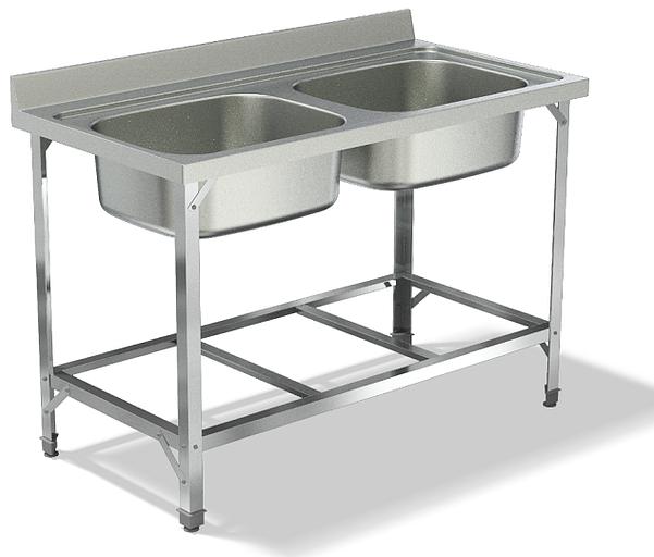 Ванна моечная для общепита Appeti ТТ ВМЦ2-806ц (800x600x850 мм) для столовой двухсекционная фото 1