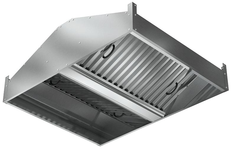 Зонт вентиляционный Appeti ТТ ЗВО-1210н (1200x1000x400 мм) островной для профессиональной кухни фото 1