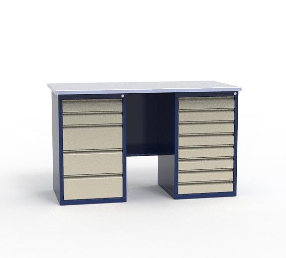 Верстак СВ-2Т.05.08.14_сб9 железный стол для слесарных работ фото 2