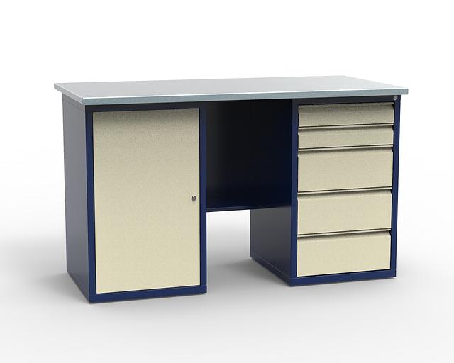 Верстак СВ-2Т.01.05.14_сб11 металлический универсальный для слесаря фото 2