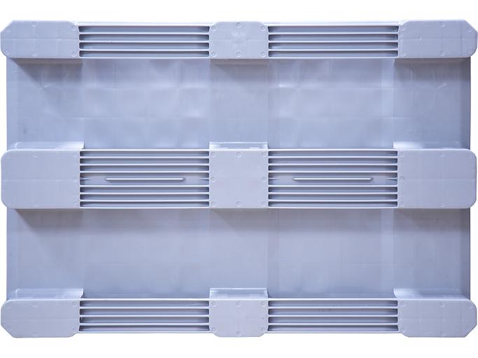 Паллет 1200x800х160 сплошной, гигиенический, на 3-х полозьях серый фото 3