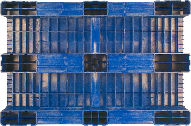 Паллет 1200x800х150 сплошной, на 3-х полозьях красный фото 3