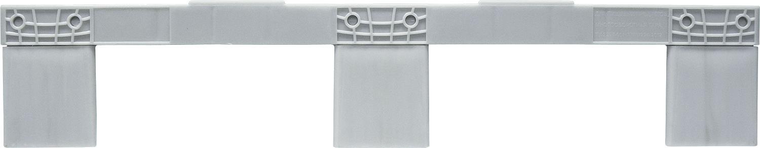 Паллет 800x600х150 сплошной, на 3-х полозьях чёрный фото 2