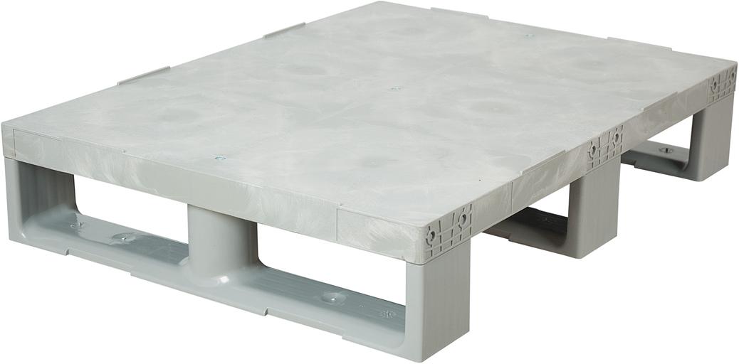 Паллет 800x600х150 сплошной, на 3-х полозьях чёрный фото 6